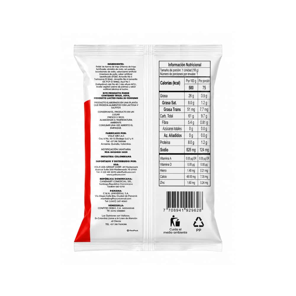 Marranetas sabor a tocino Yolis (18 g) - Miniatura 2