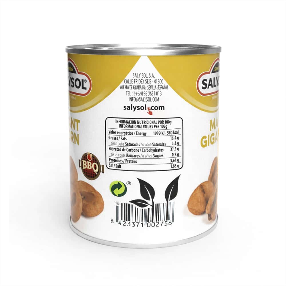 Maíz gigante tostado BBQ Salysol (65 g / 2.29 oz) - Miniatura 2