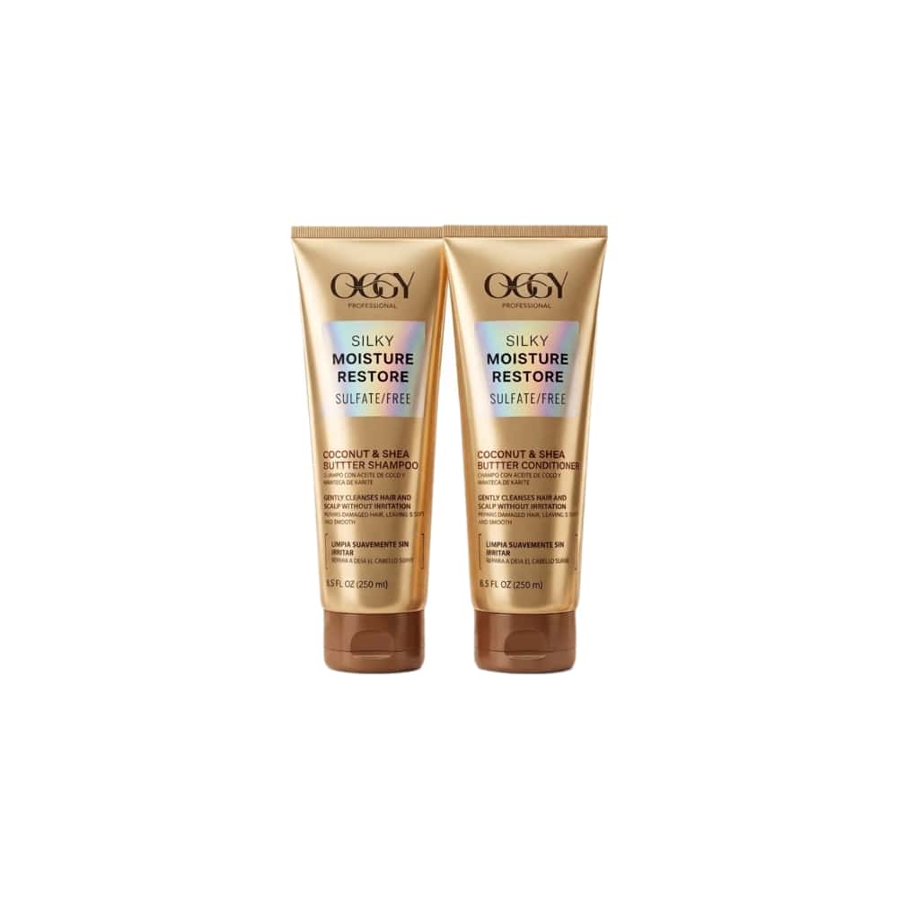 Set de champú y acondicionador con aceite de coco y manteca de karité brasileña Oggy (2 x 250 ml) - Miniatura 1