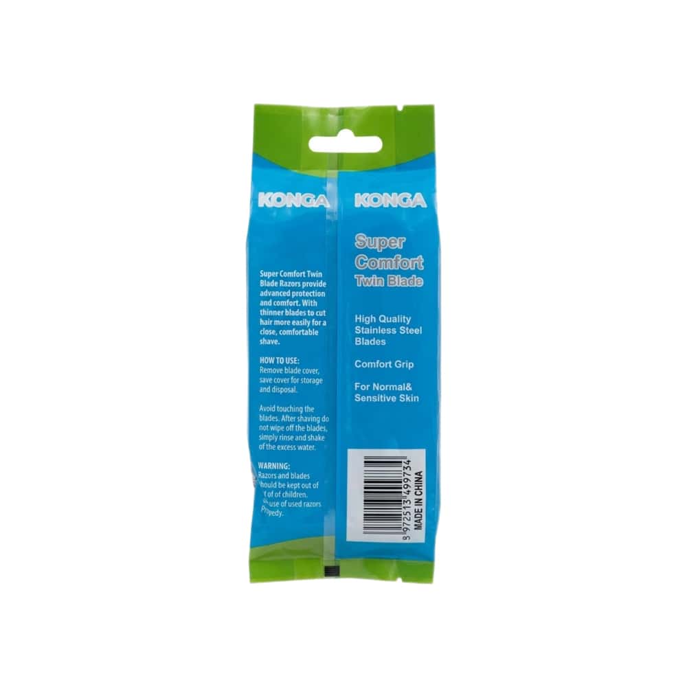 Máquinas de afeitar desechables KONGA (10 U) - Miniatura 2