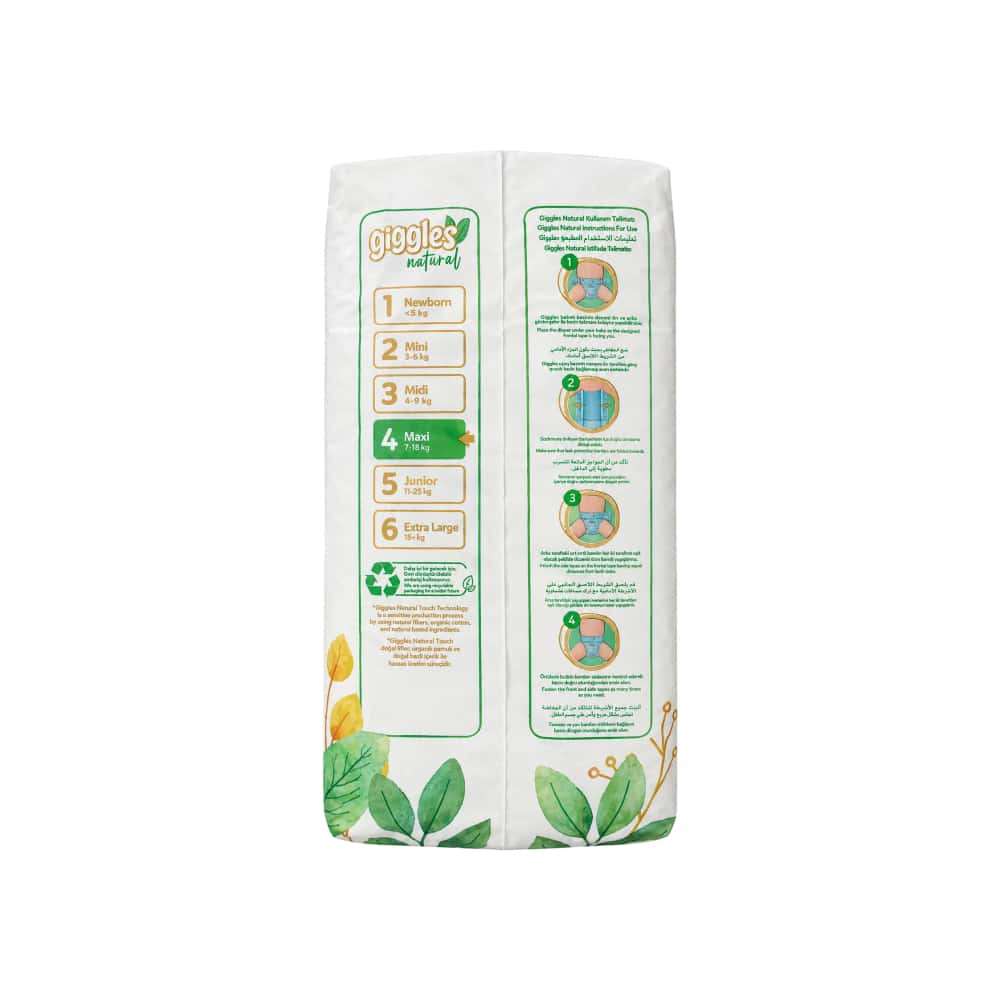Pañales maxi talla 4 Giggles Natural (30 U) - Miniatura 2
