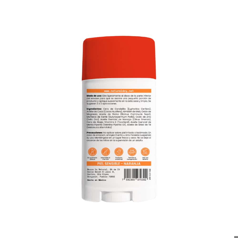 Desodorante natural corporal en barra para niños aroma naranja NaturalDry (50 g / 1.76 oz) - Miniatura 2