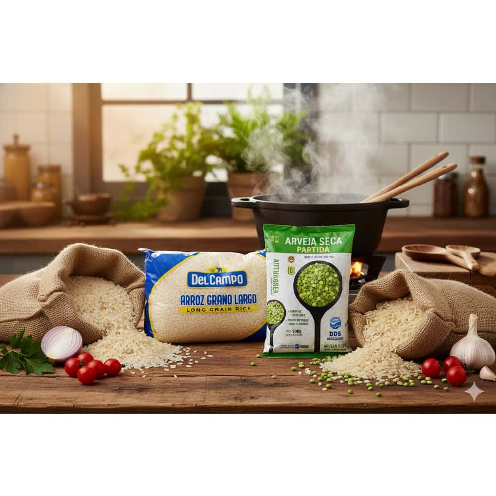 Arroz de grano largo Del Campo (2.27 kg / 5 lb) + Chícharos verdes partidos DDS Desdelsur (500 g / 1.10 lb) - Miniatura 4