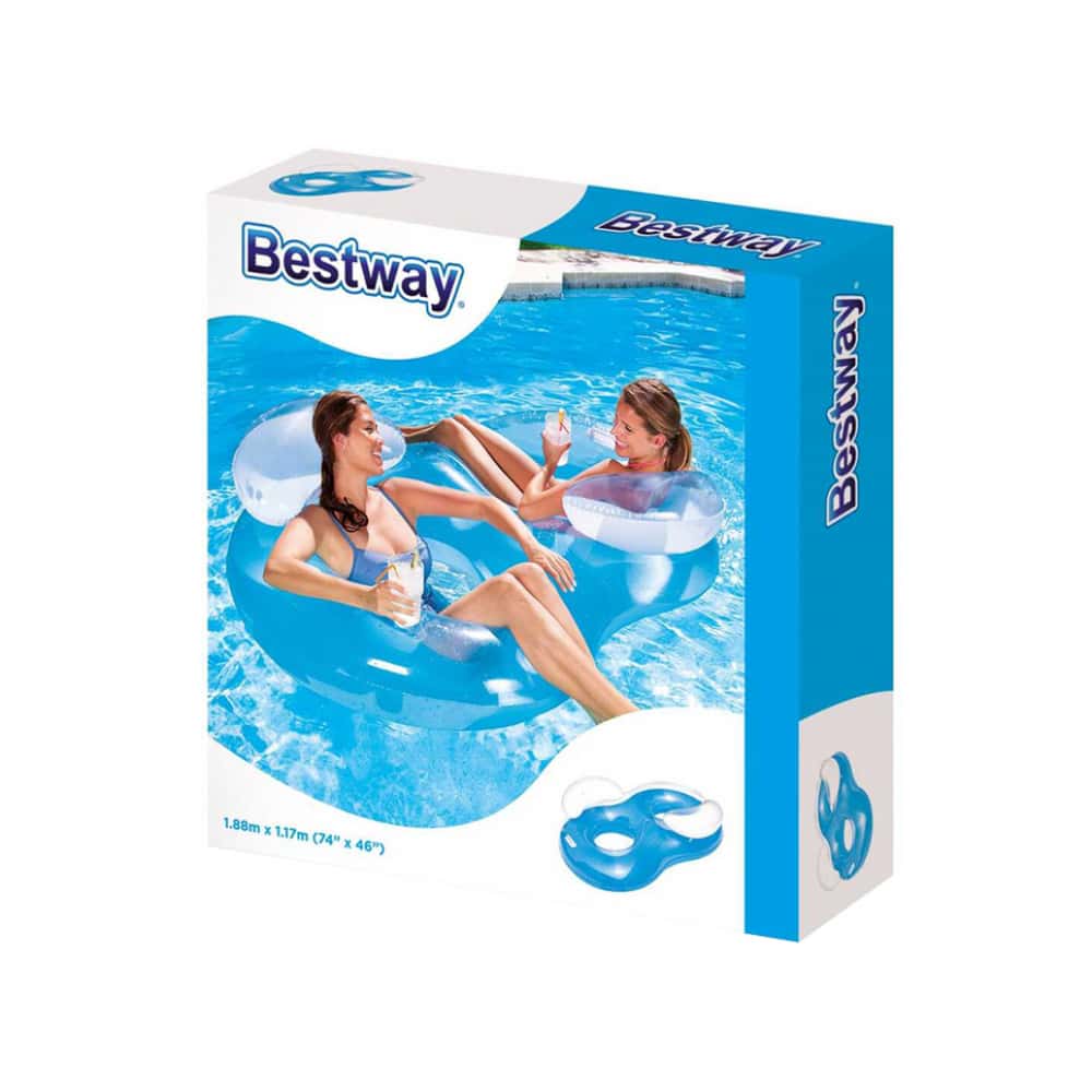 Balsa inflable de doble anillo de color azul Bestway - Miniatura 2
