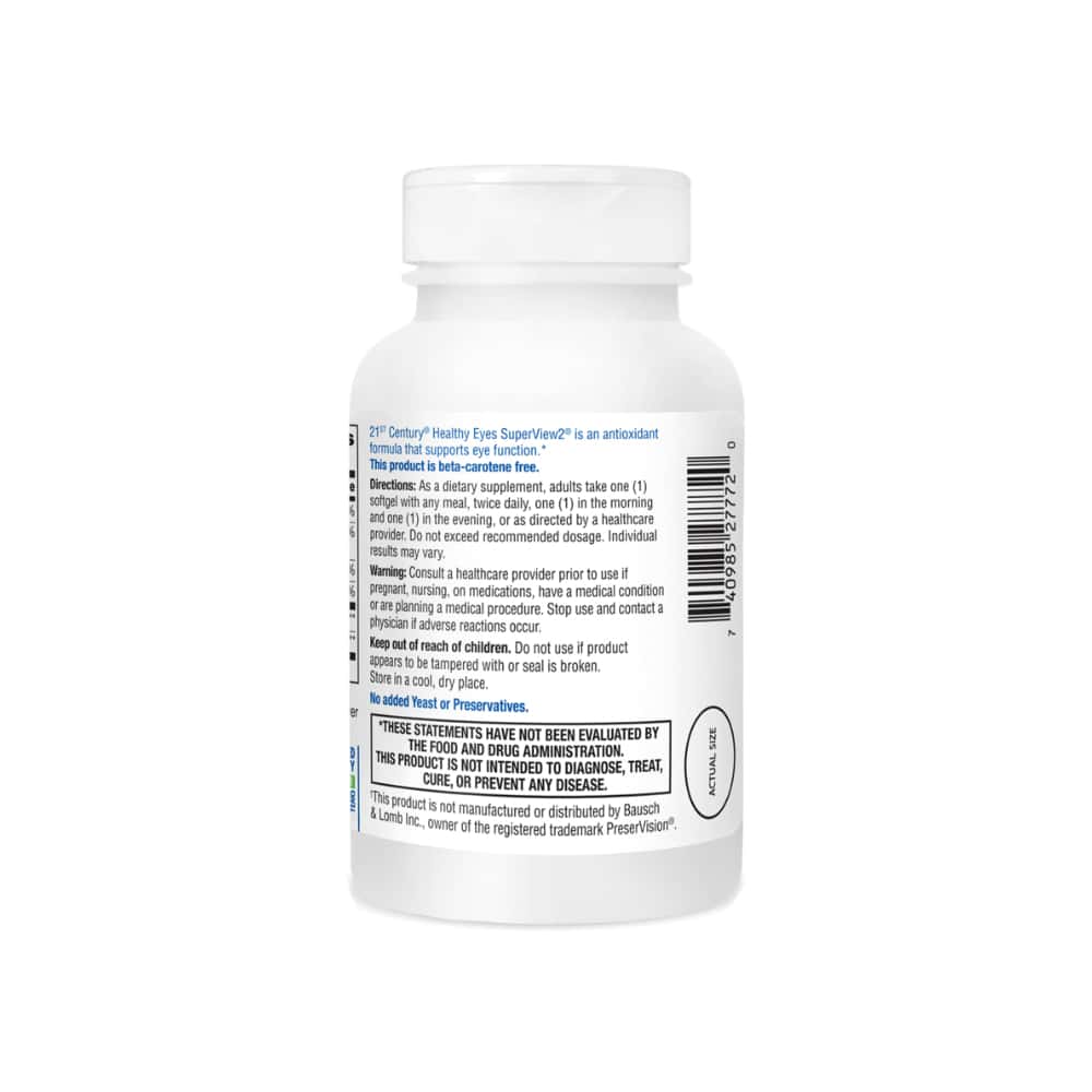 Suplemento de vitaminas y minerales Super Vision2 21st Century (120 cápsulas blandas) - Miniatura 3