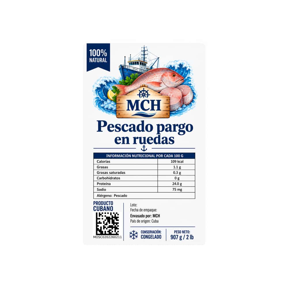 Pescado pargo en ruedas MCH (907 g / 2 lb) - Miniatura 2