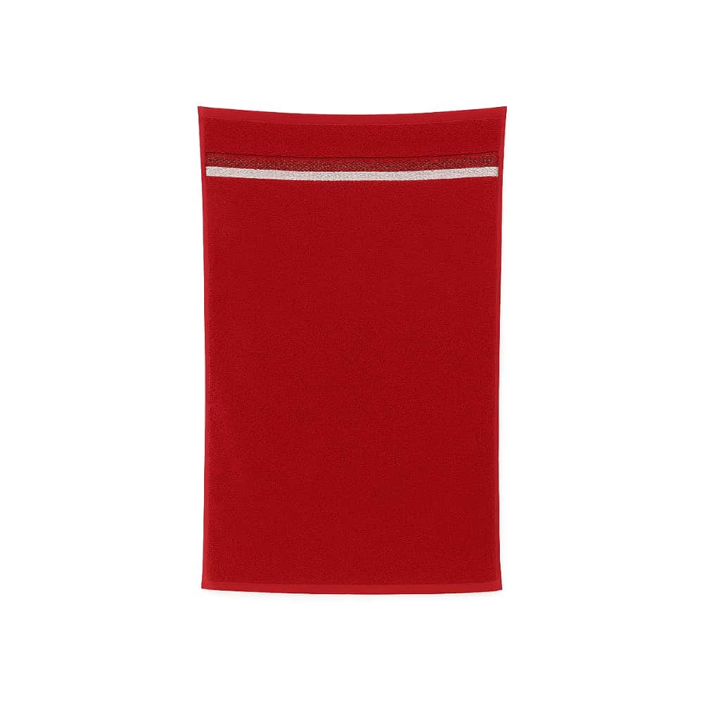 Toalla de baño roja 140 cm x 71 cm Jacquard - Miniatura 1