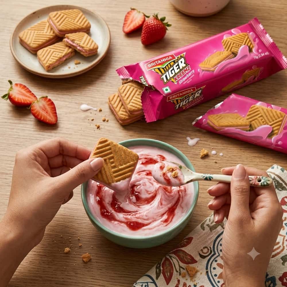 Galletas sándwich con crema sabor fresa Britannia Tiger (75 g / 2.64 oz) - Miniatura 5