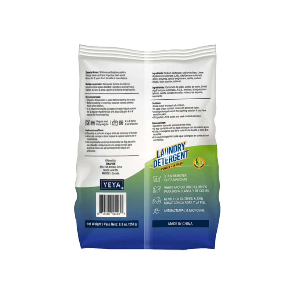 Detergente en polvo con aroma a limón YEYA (10  x 250 g / 8.8 oz) - Miniatura 3