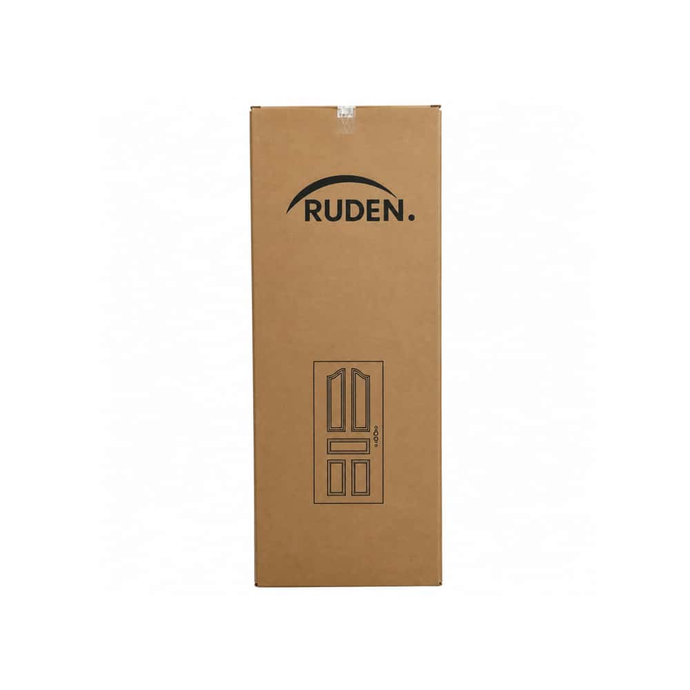 Puerta polimetálica de entrada principal blanca 210 cm x 80 cm Ruden - Miniatura 2