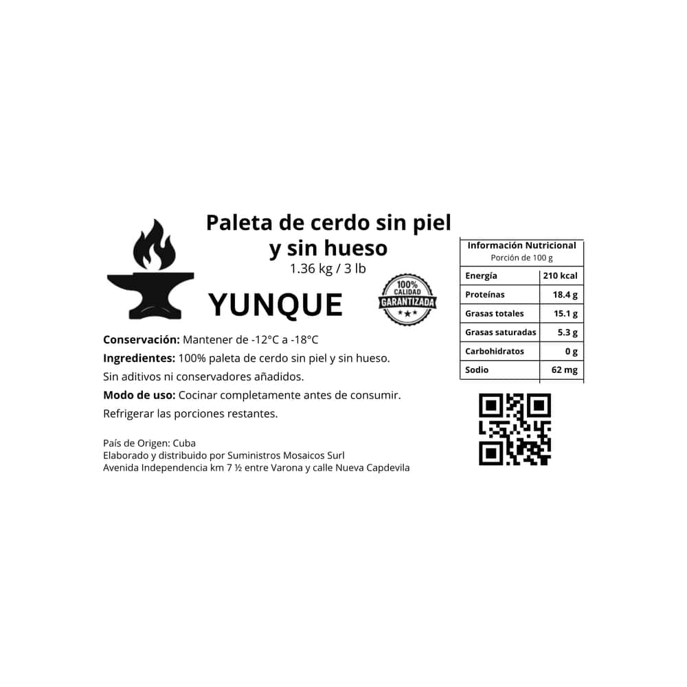 Paleta de cerdo sin piel y sin hueso Yunque (1.36 kg / 3 lb) - Miniatura 3