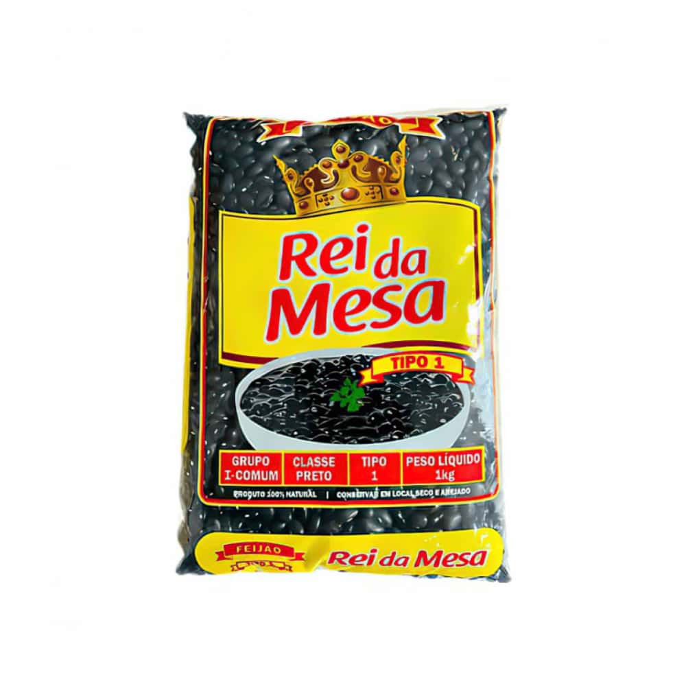 Frijoles negros tipo 1 Rei da Mesa Feijao (1 kg / 2.2 lb) + Carne enlatada de res en conserva salada Bordon (320 g / 0.71 lb) - Miniatura 3
