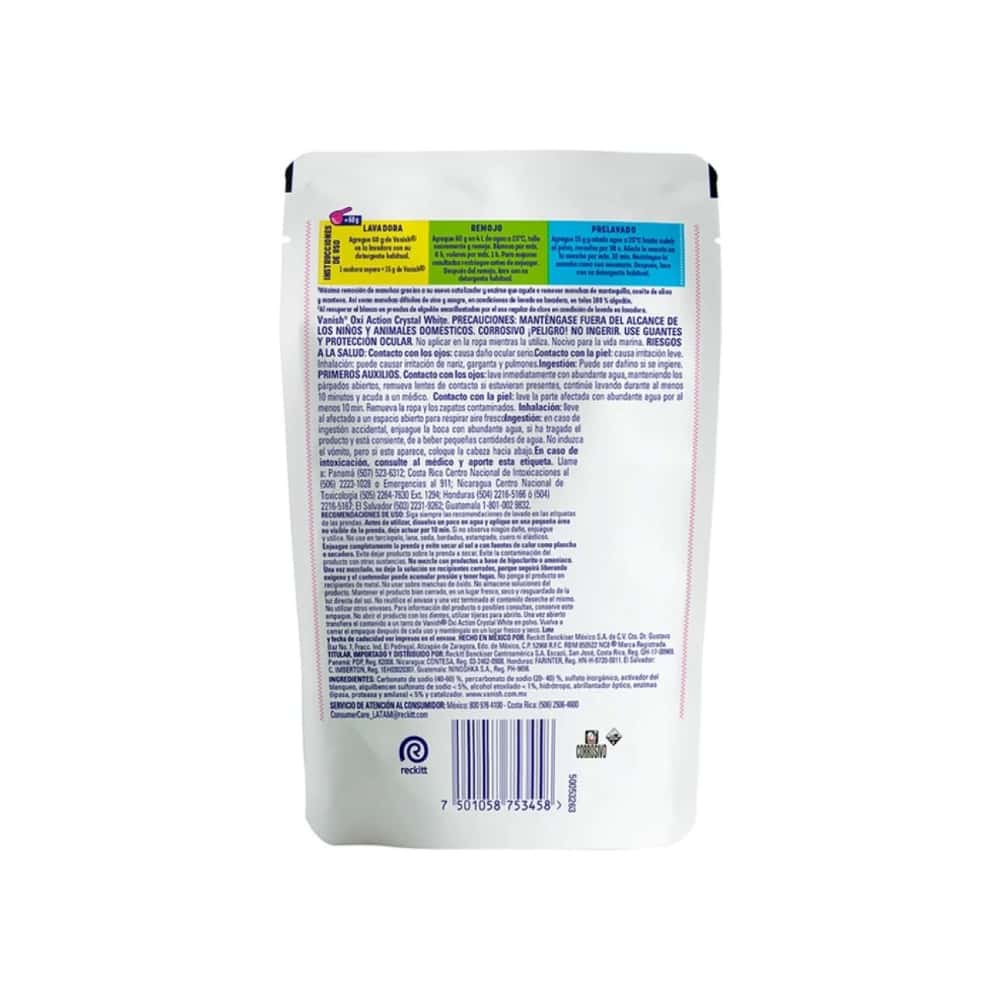 Quitamanchas en polvo para ropa blanca Vanish Oxi Action (120 g / 4.23 oz) - Miniatura 2