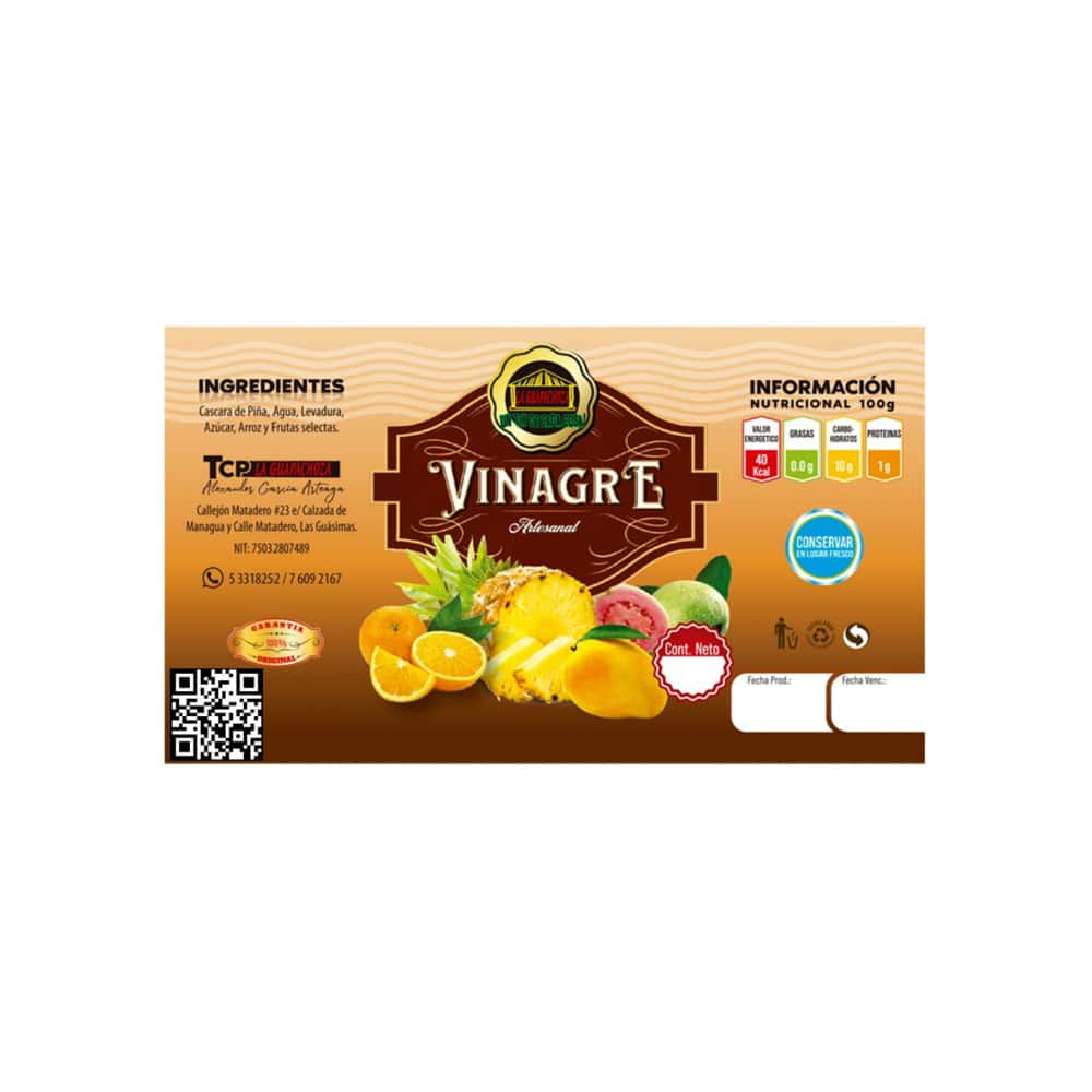 Vinagre de frutas artesanal La Guapachoza (1 L) - Miniatura 2