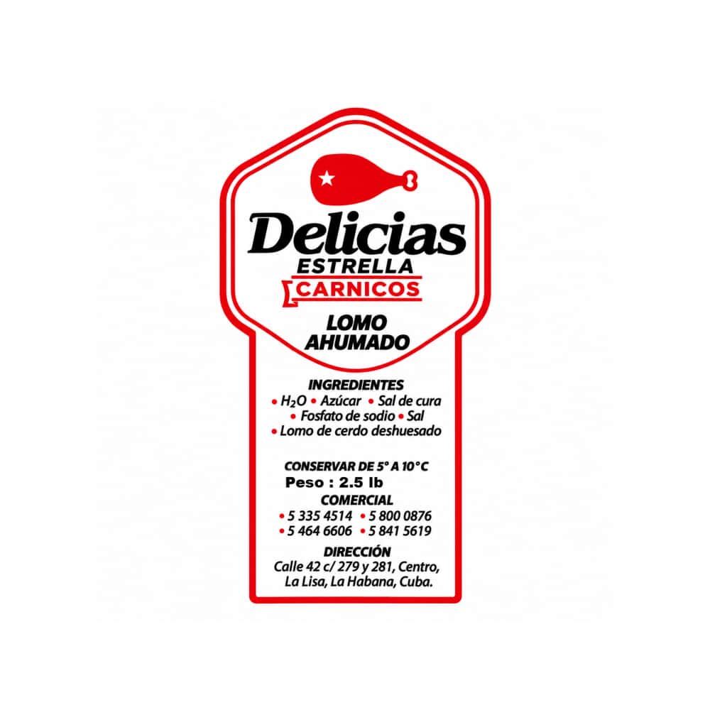 Lomo ahumado Delicias Estrella (1.13 kg / 2.5 lb) - Miniatura 2