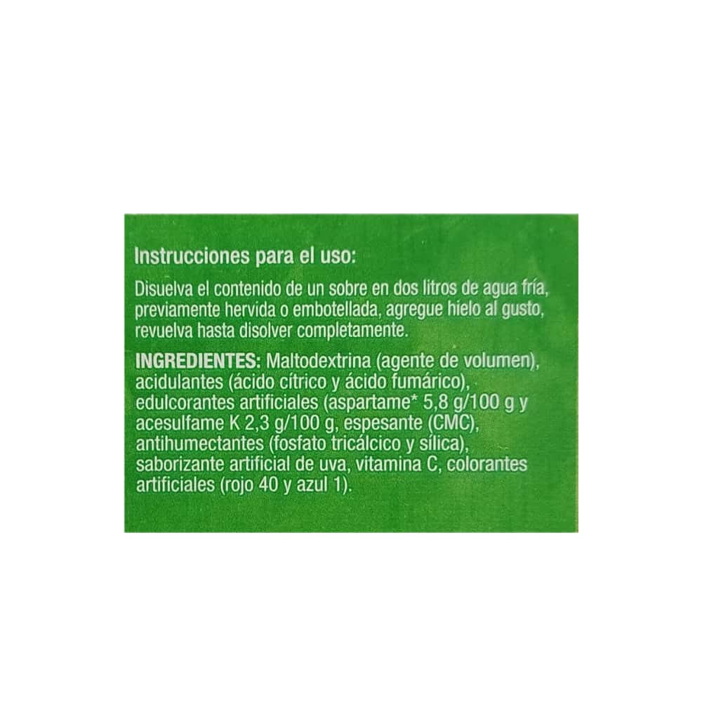 Refresco instantáneo sabor uva Zuko (104 g / 3.67 oz) - Miniatura 2