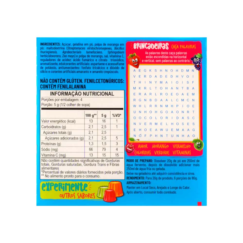 Gelatina sabor fresa (3 x 20 g / 0.7 oz) - Miniatura 3