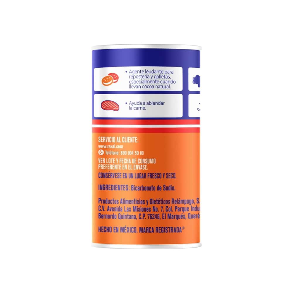Bicarbonato de sodio puro Rexal (220 g / 7.76 oz) - Miniatura 3