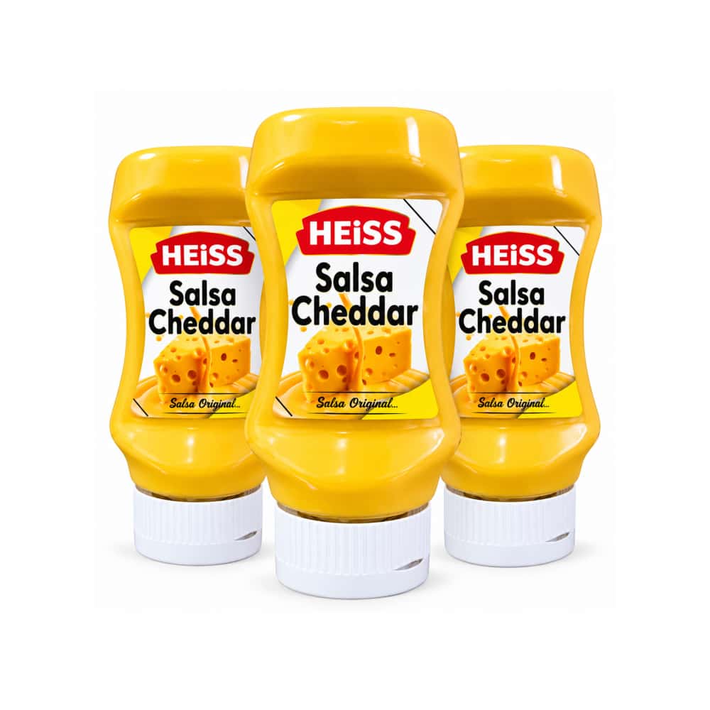 Salsa de queso cheddar HEISS (3 x 260 g / 9 oz) - Miniatura 1