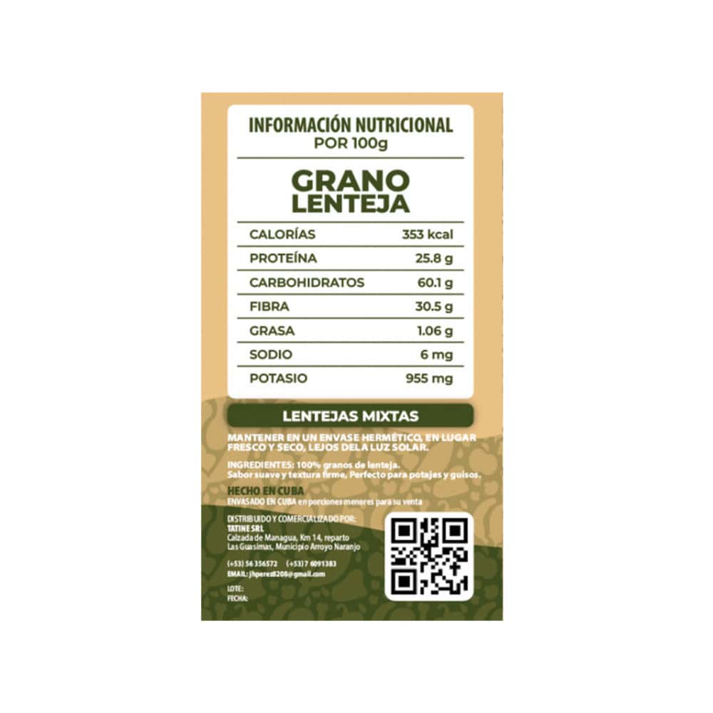 Lentejas Campo Vivo (5 x 500 g / 1.1 lb) - Miniatura 2
