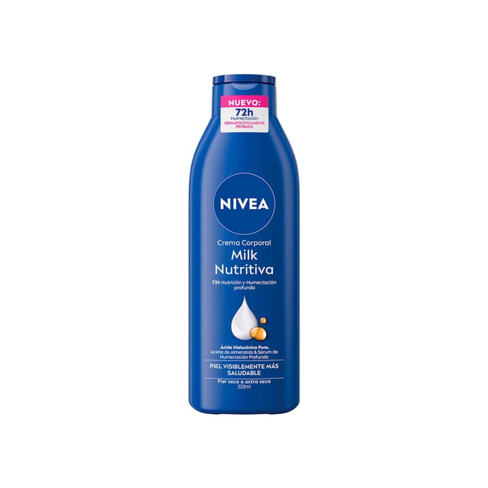 Crema corporal humectante 72 H Milk Nutritiva Nivea (220 ml) - Miniatura 1