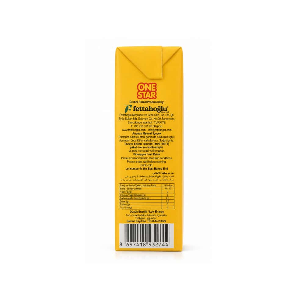 Jugo de frutas sabor piña One Star (200 ml) - Miniatura 2