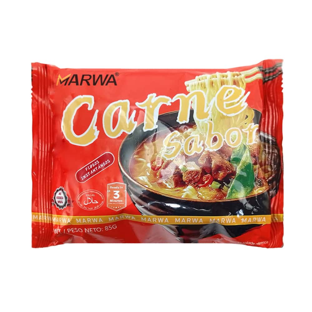 Sopa instantánea de fideos sabor carne Marwa (85 g / 3 oz) - Miniatura 1