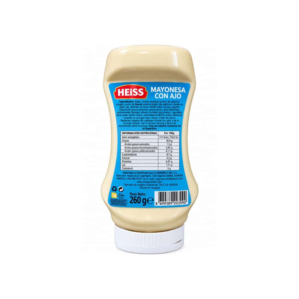 Mayonesa con ajo Heiss (260 g / 9.17 oz) - Miniatura 2