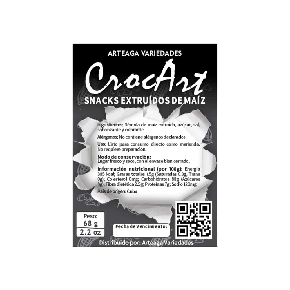 Snacks extruidos de maíz crocart Arteaga Variedades (68 g / 2.2 oz) - Miniatura 3