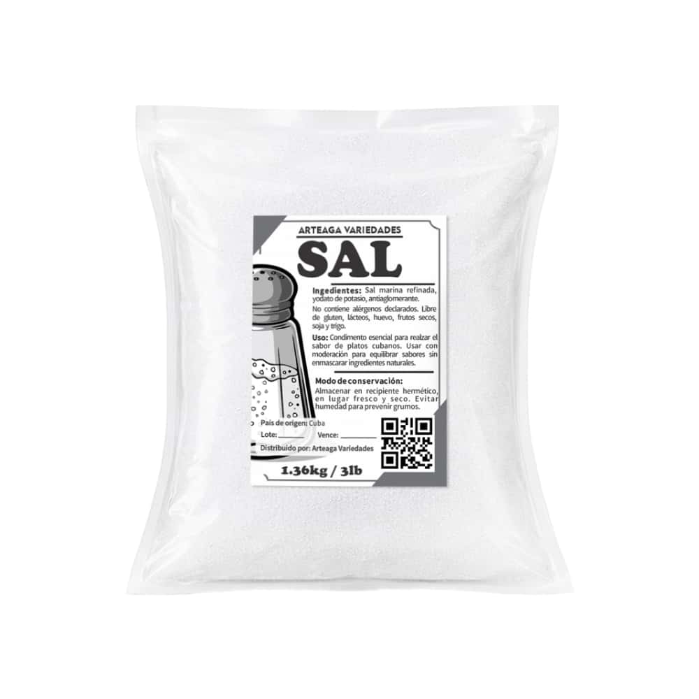 Sal marina refinada Arteaga Variedades (1.36 kg / 3 lb) - Miniatura 1