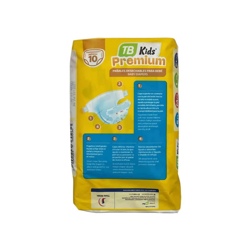 Pañales para bebe TB Kids talla XL/4 (10 U) - Miniatura 3