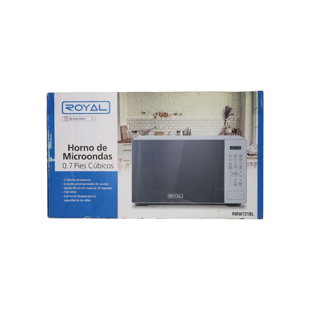 Microondas de 19.8 L color gris Royal RMW721BL - Miniatura 4