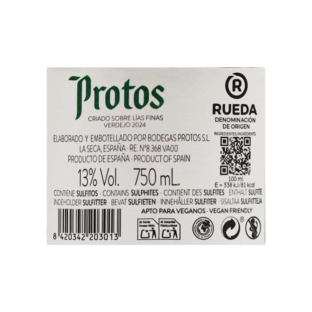 Vino blanco Verdejo Protos (750 ml) - Miniatura 2