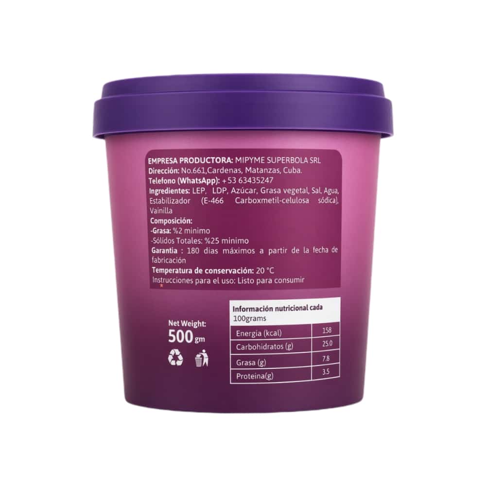Helado de vainilla Gustatini (500 ml) - Miniatura 2