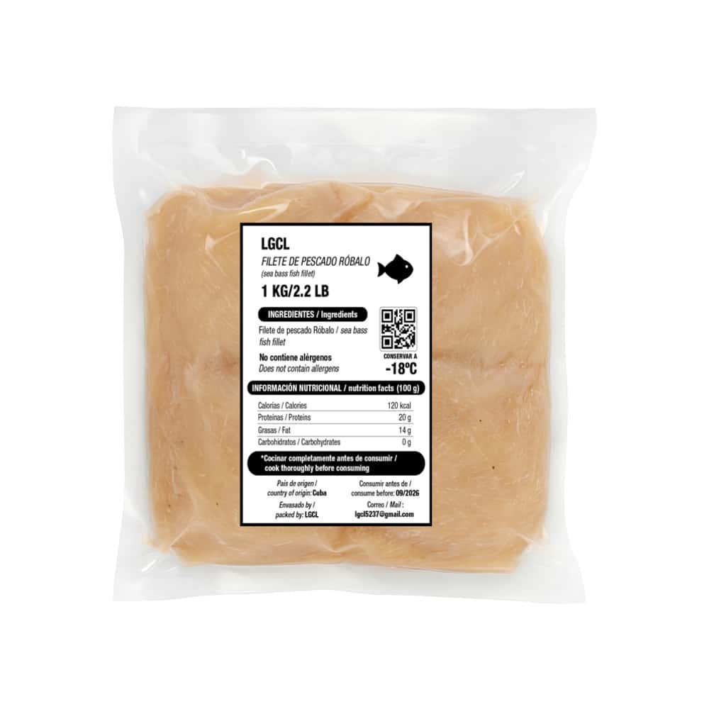 Filete de pescado róbalo LGCL (1 kg / 2.2 lb) - Miniatura 2