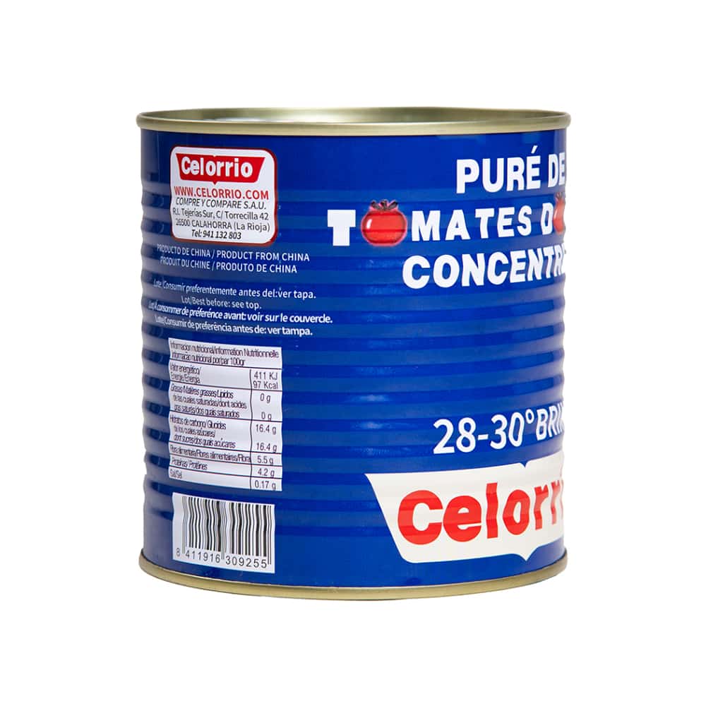 Pasta de tomate concentrado extra Celorrio (800 g / 28.22 oz) - Miniatura 2