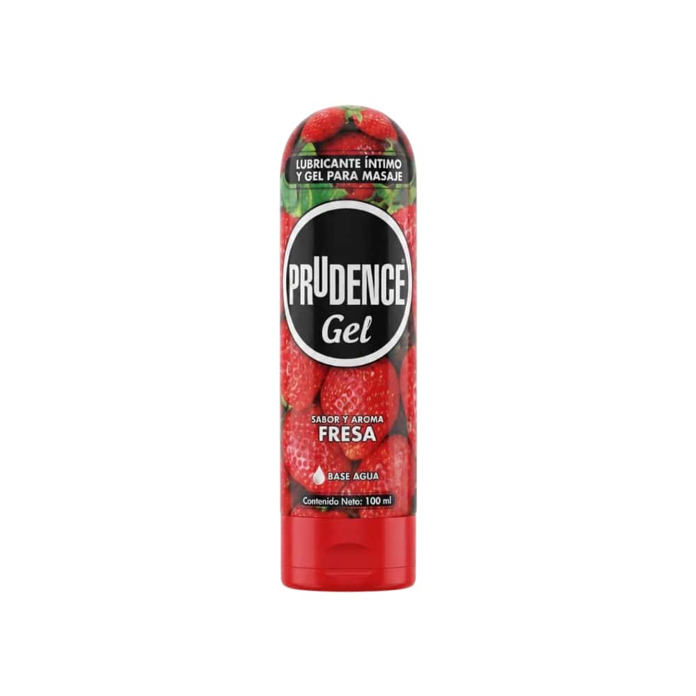 Lubricante íntimo y gel para masaje sabor y aroma a fresa Prudence (100 ml) - Miniatura 1