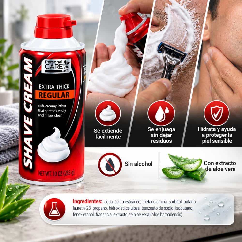 Espuma de afeitar extra espesa Personal Care (283 g / 10 oz) - Miniatura 4