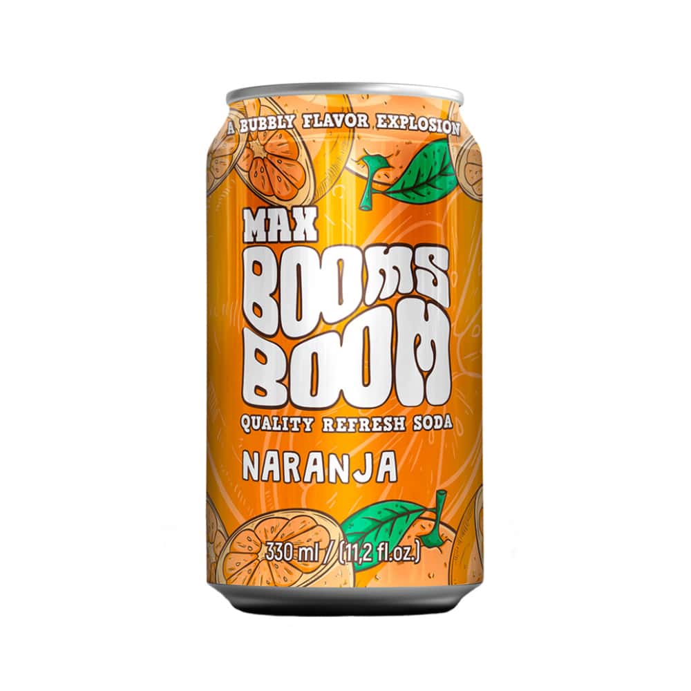 Refresco gaseado sabor naranja Max Booms Boom (330 ml) - Miniatura 1