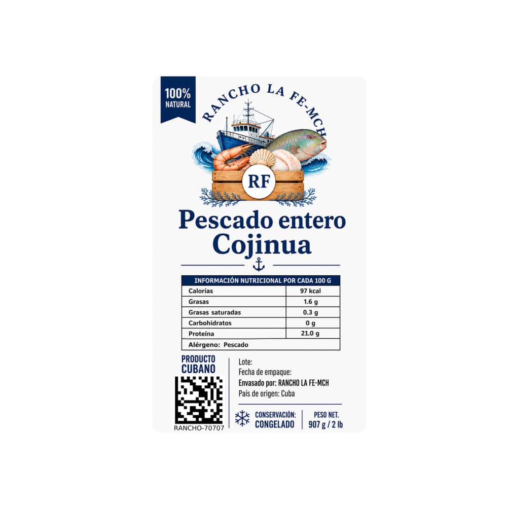 Pescado entero cojinua Rancho la Fe - MCH (907 / 2 lb) - Miniatura 3