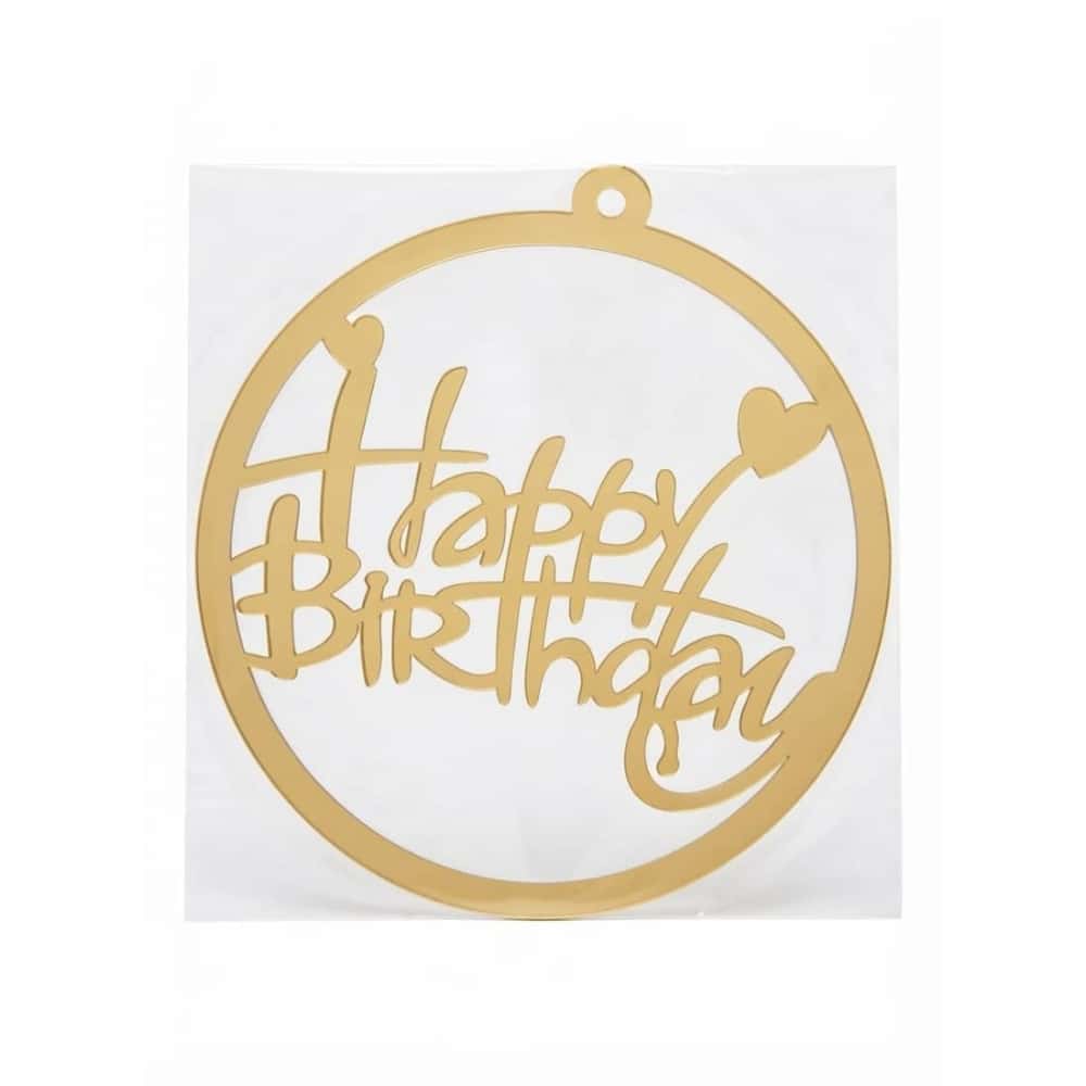Letrero decorativo para cumpleaños de acrílico dorado para pared Gutza - Miniatura 2
