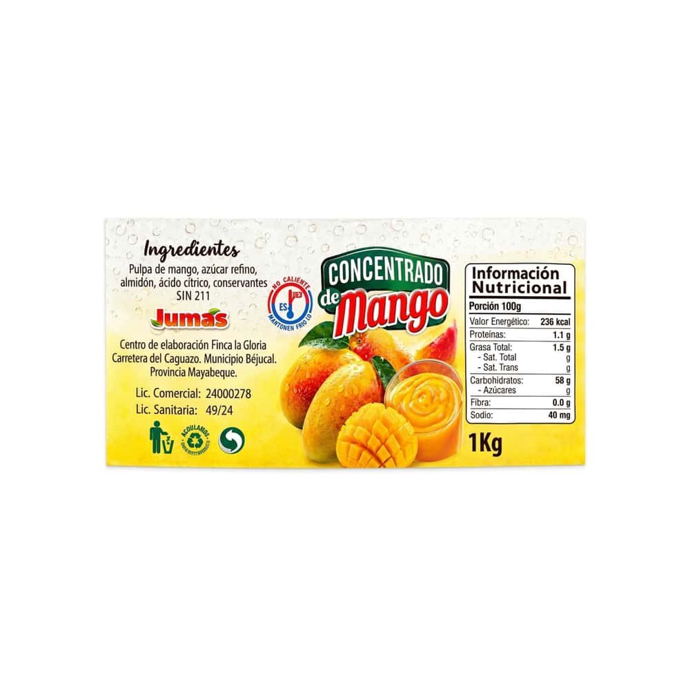 Concentrado de mango Jumás (1 kg / 2.2 lb) - Miniatura 2