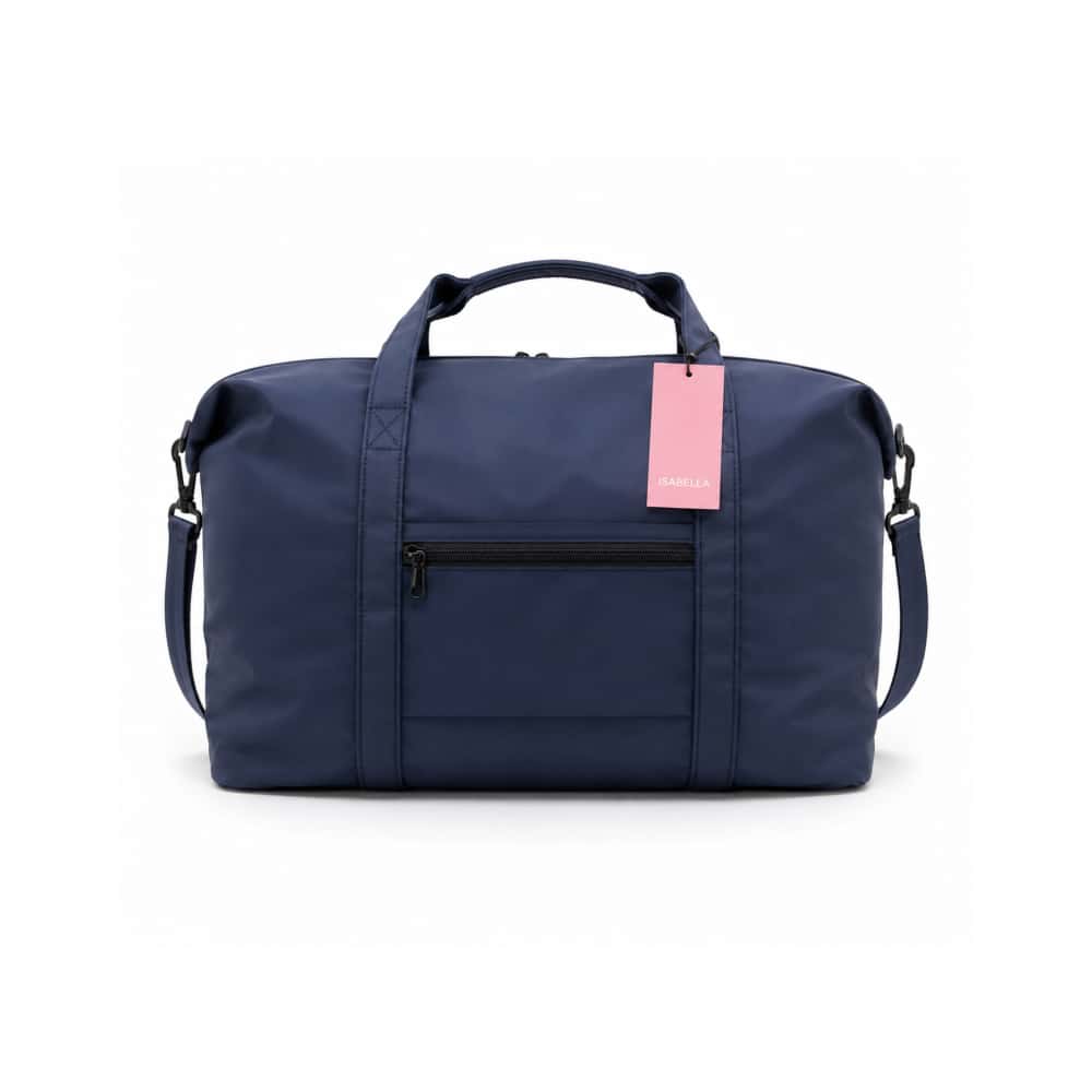 Bolsa de viaje azul marino con bolsillos laterales y asas extraíbles ISABELLA - Miniatura 1