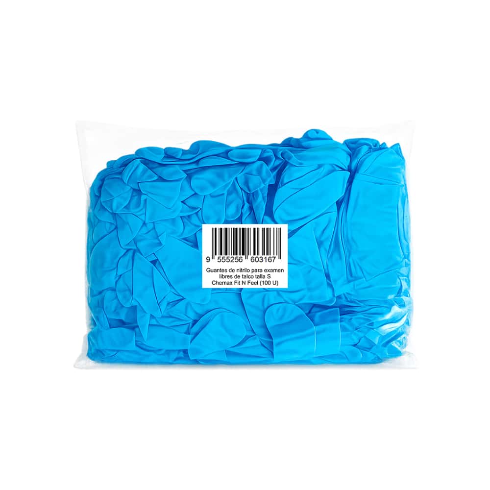 Guantes de nitrilo para examen libres de talco talla S Chemax Fit N Feel (100 U) - Miniatura 1