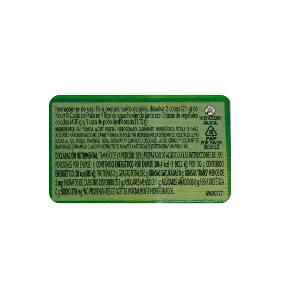 Caldo de pollo en cubo Knorr (21 g) - Miniatura 5