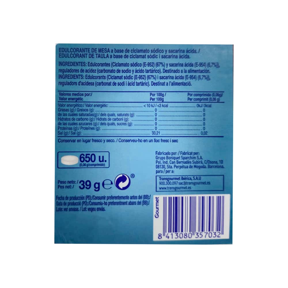 Edulcorante en pastillas Gourmet (39 g / 1.37 oz) - Miniatura 3