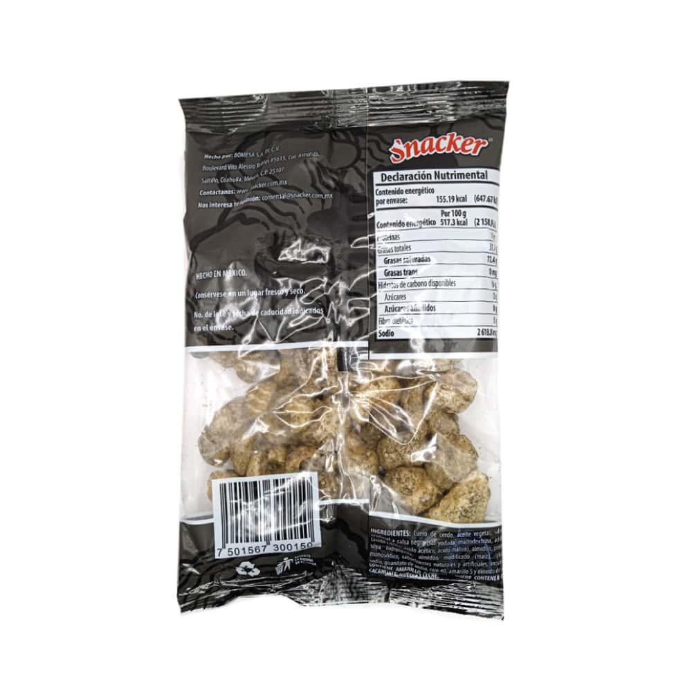 Chicharrón de cerdo sabor salsa negra Snacker (30 g / 1.05 oz) - Miniatura 5