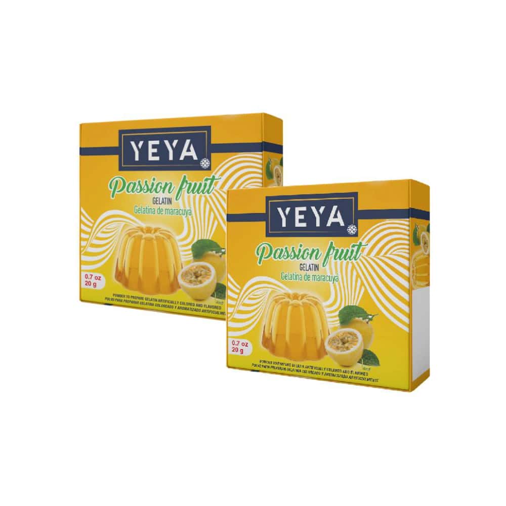 Gelatina sabor maracuyá YEYA (2 x 20 g) - Miniatura 1