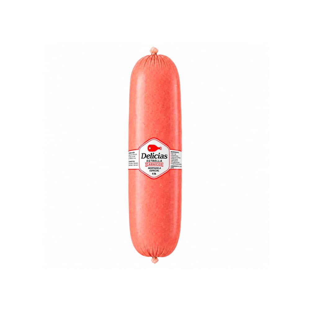 Mortadela especial Delicias Estrella (1.81 kg / 4 lb) - Miniatura 1