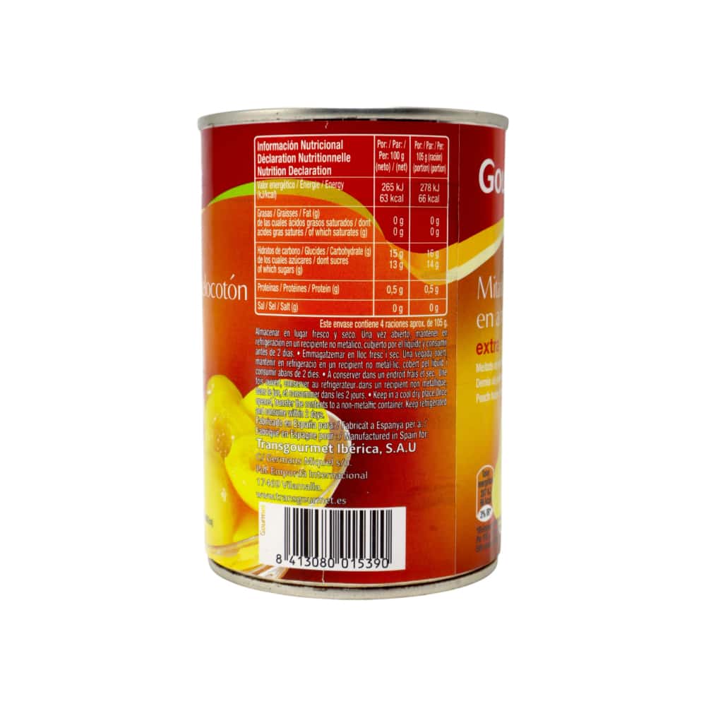 Mitades de melocotón en almíbar ligero extra Gourmet (420 g / 14.81 oz) - Miniatura 3